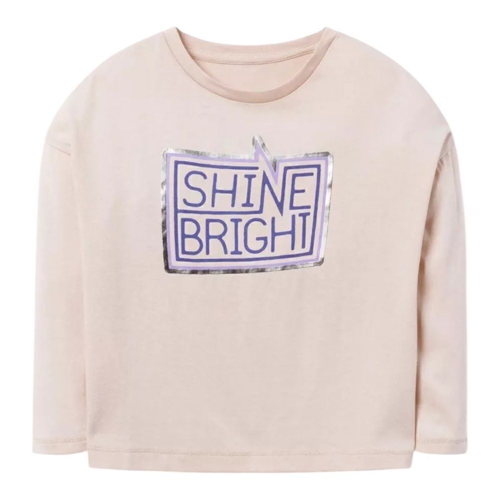 Gymboree Girls Pink Shine Bright Graphic Long Sleeve T-Shirt Small NWT